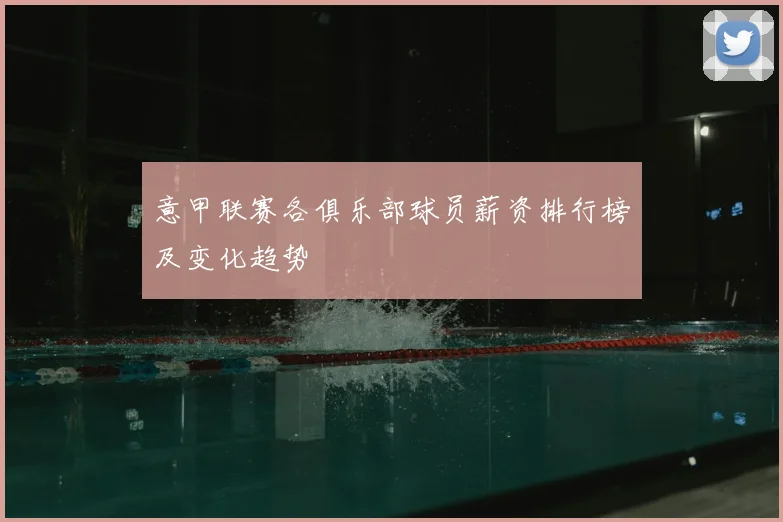 意甲联赛各俱乐部球员薪资排行榜及变化趋势